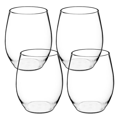 Poolside Custom Outdoor Wine Glasses - Shatterproof Set of 4