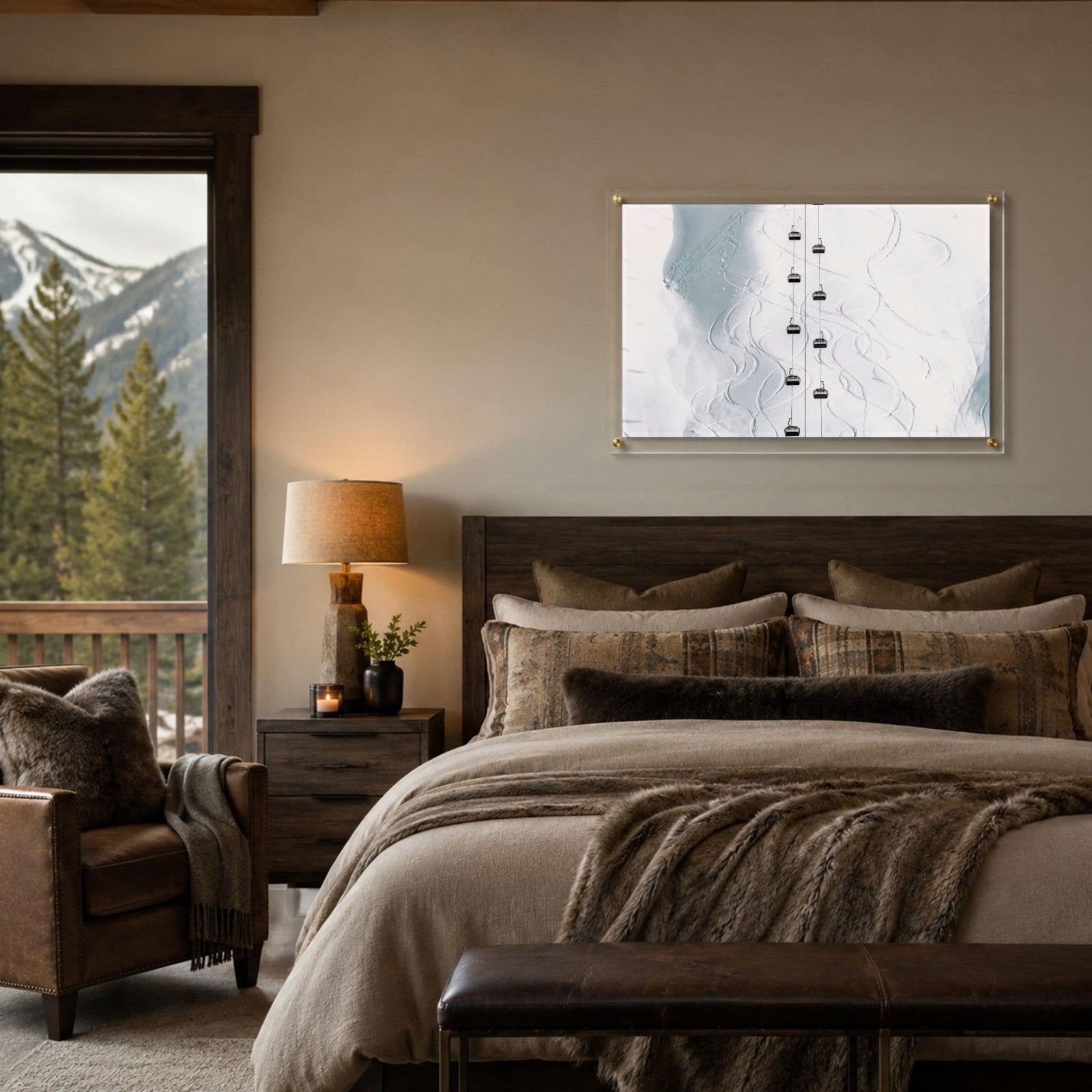 Powder Map Acrylic Wall Art Print