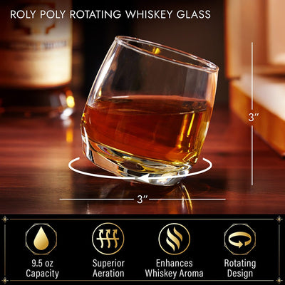 Roly Poly Rocking Whiskey Glasses, Set of 6