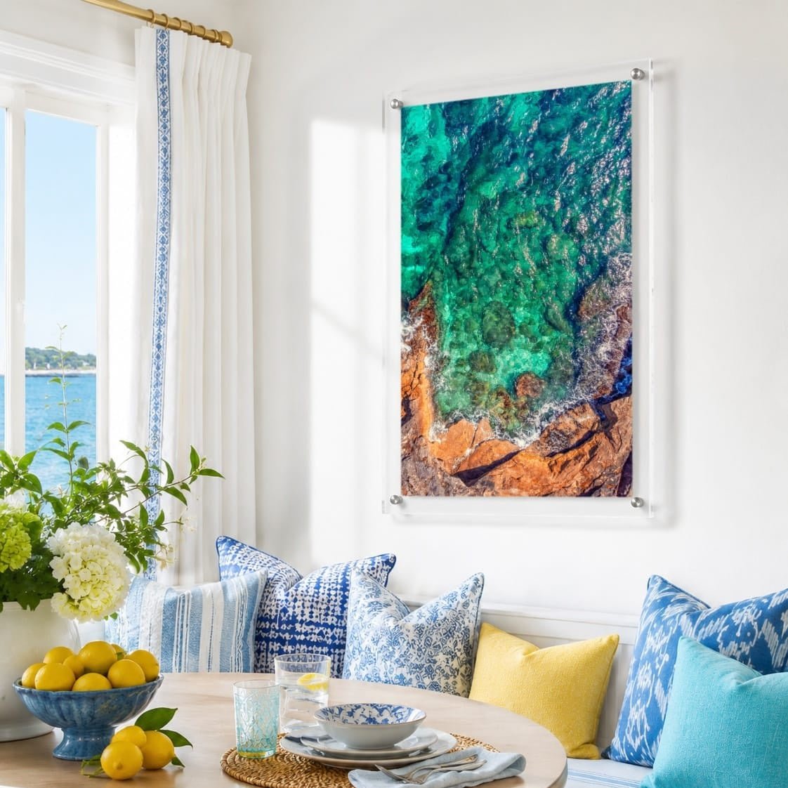 Sea Glass Shore Acrylic Wall Art Print