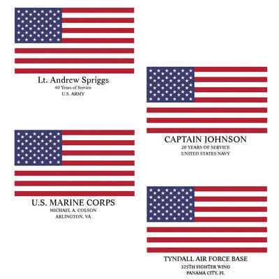 Stars and Stripes Personalized Acrylic Retirement Plaque