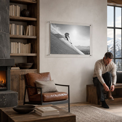 Steep Thrills Black & White Acrylic Wall Art Print