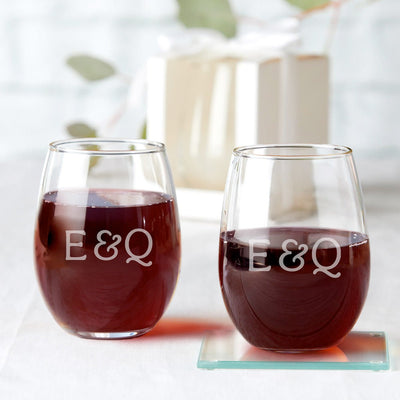 Stemless Custom Engraved Wine Glass