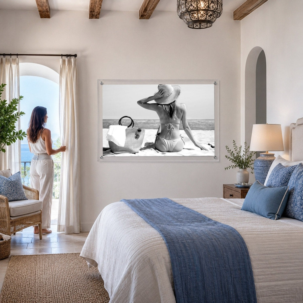 Tan Lines Pending Black & White Acrylic Wall Art Print