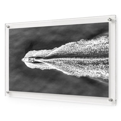 The Getaway Black & White Acrylic Wall Art Print - Horizontal