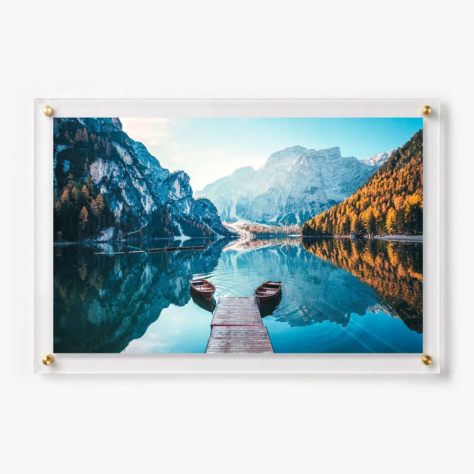 Two Boats at Dawn Acrylic Wall Art Print
