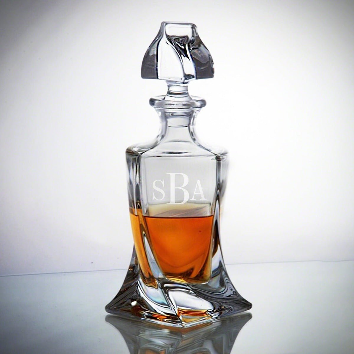 Vicente Custom Engraved Whiskey Decanter - Twist Liquor Decanter
