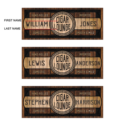 Vintage Wooden Custom Cigar Lounge Sign