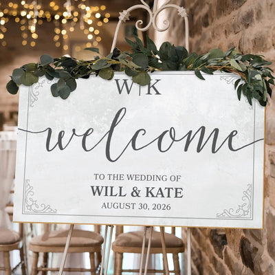 Wedding Welcome Custom Wooden Sign for Bride & Groom