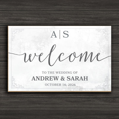 Wedding Welcome Custom Wooden Sign for Bride & Groom
