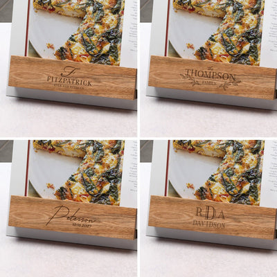 Winslow Custom Cookbook Stand - White Marble & Wood