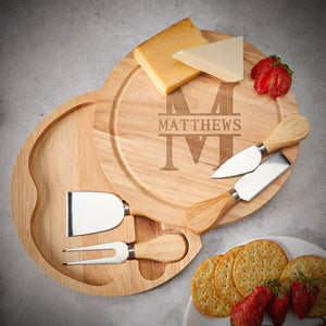 Swivel Cheeseboard with food on top