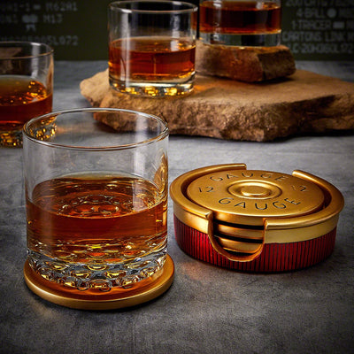 12 Gauge Shotgun Shell Coaster Set