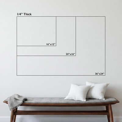 Acrylic wall art print horizontal size options