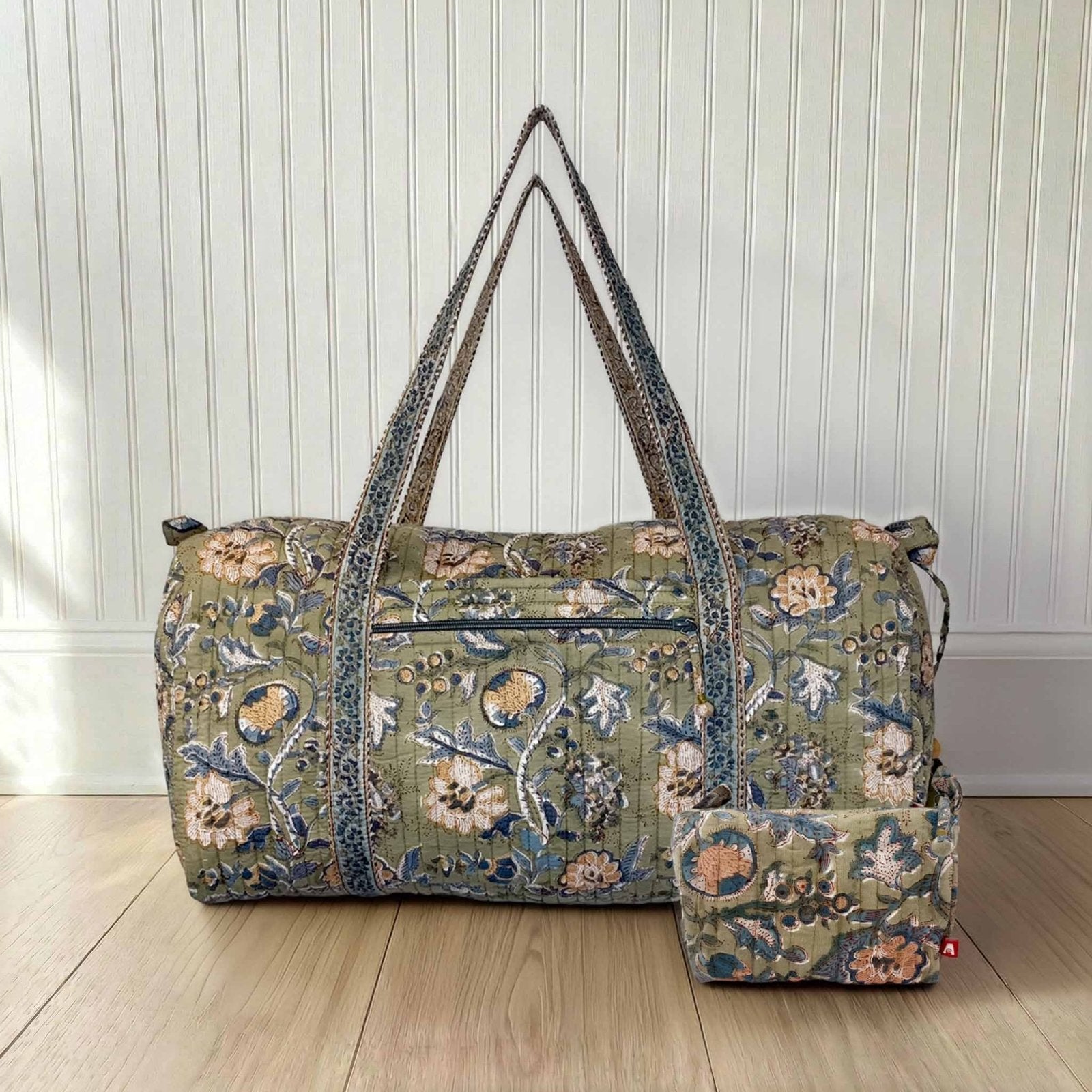 Anella Quilted Duffle Carryall Weekender Bag with matching pouch