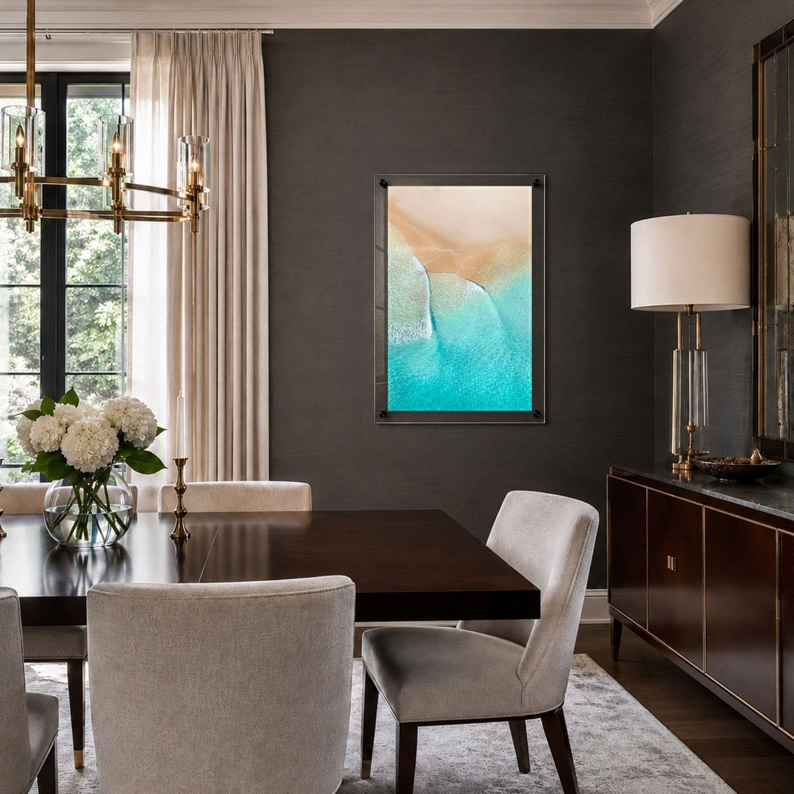Aqua Veil Acrylic Wall Art Print