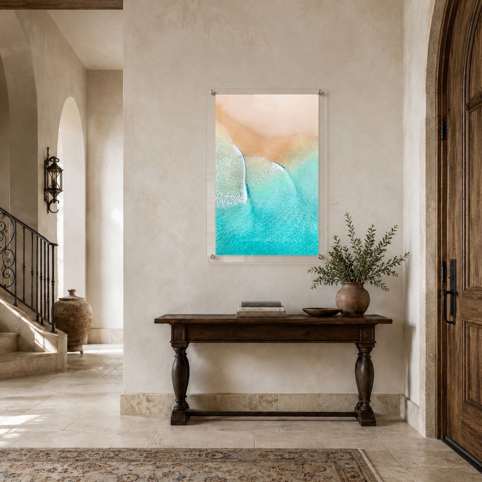 Aqua Veil Acrylic Wall Art Print