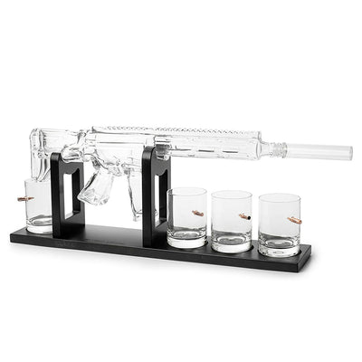 AR - 15 Whiskey Decanter with Bullet Glasses