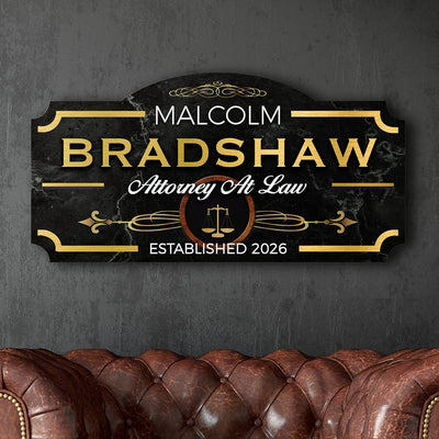Attorney at Law Custom Wood Sign Gift for Attorney