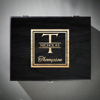Baltic Birch Custom Ebony Black Wood Box