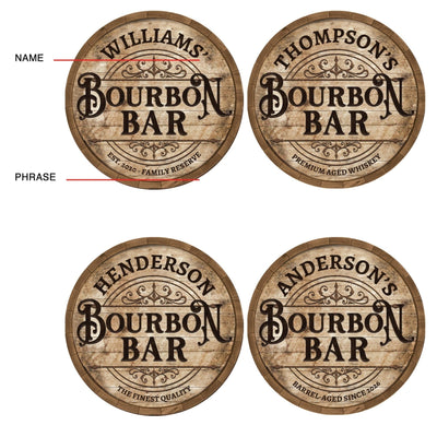 Barrel - Aged Custom Bourbon Bar Wooden Sign