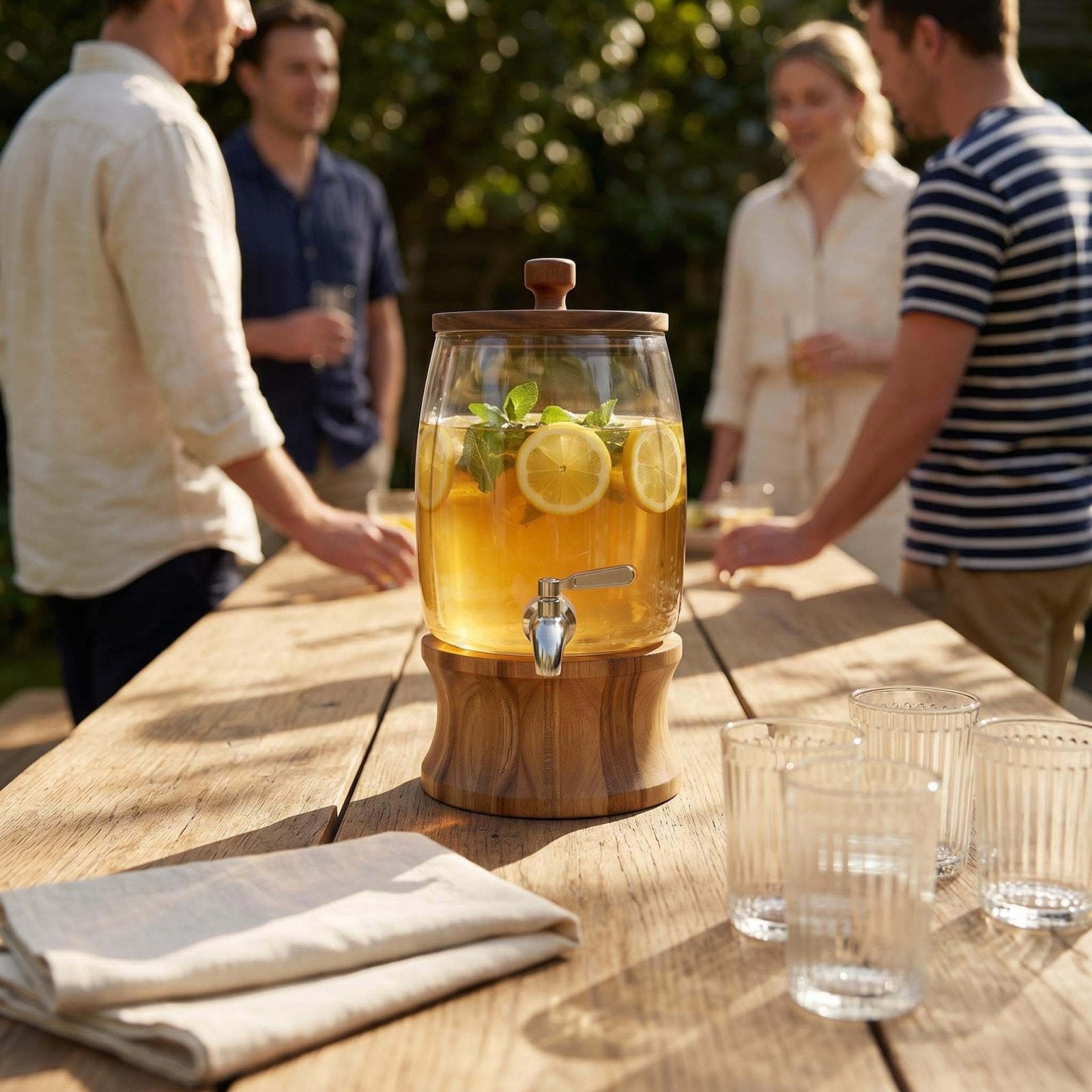 Bellmere Wood & Glass Drink Dispenser