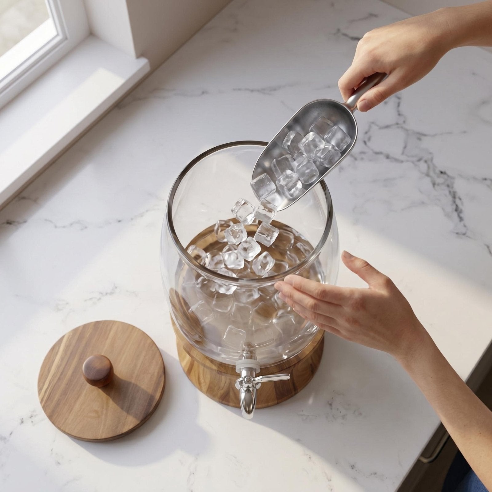 Bellmere Wood & Glass Drink Dispenser