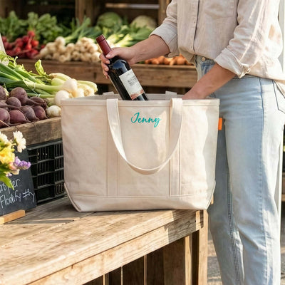 Bexford Open Zip - Top Canvas Tote Bag