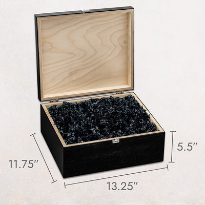 Black Personalized Memory Keepsake Box - Wooden