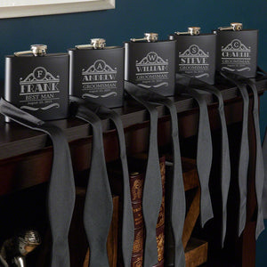 Five Groomsen Flasks