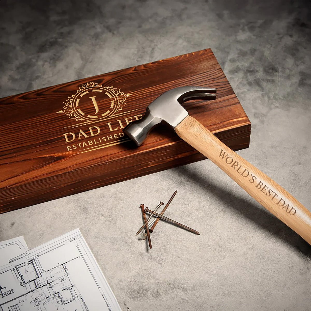 Bonds Built Personalized Hammer Gift for Dad, Grandpa