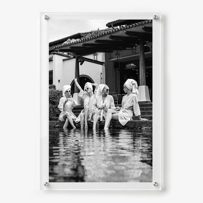Breakfast at Brittany's Black & White Acrylic Wall Art Print - Vertical