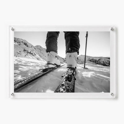 Chasing the Rush Black & White Acrylic Wall Art Print