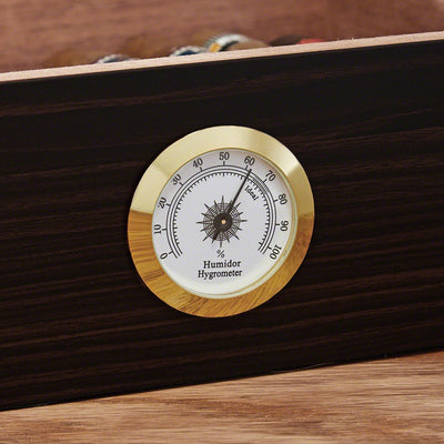 Cigar Gift Set 6pc with Dante Cedar Cigar Humidor & Custom Cigar Glasses