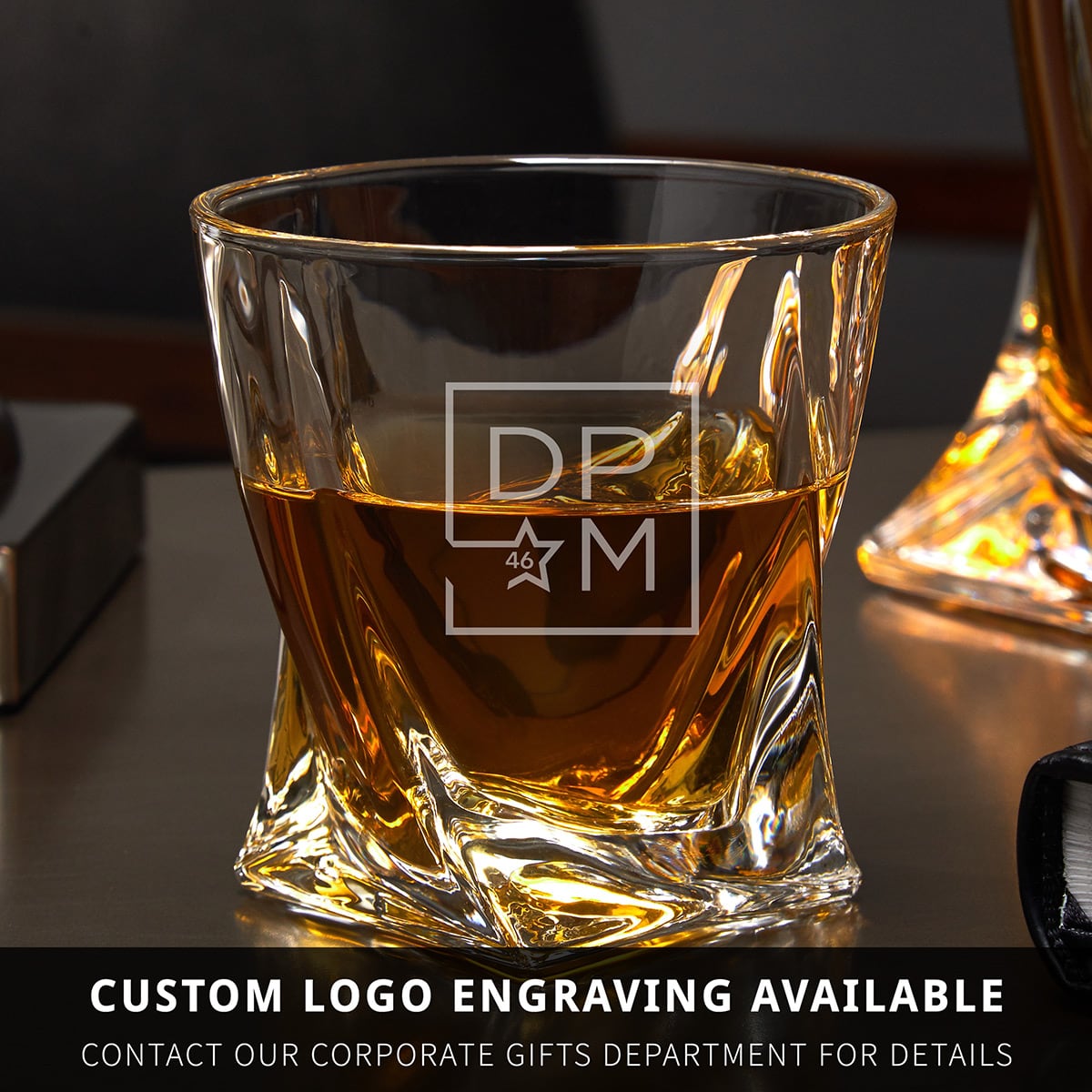 Classic Groomsman Etched Set of 5 Twist Glasses Gifts for Groomsmen