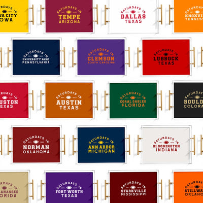 custom college football acrylic serving tray design options 2