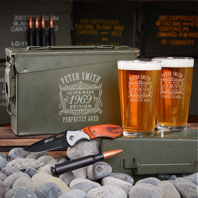 Custom Ammo Can & Bullet Opener Beer Gift Set - 5pc