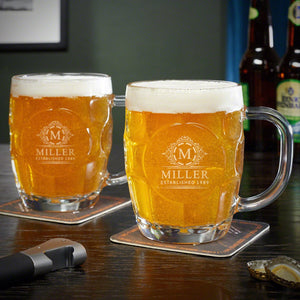 Two Dimple Beer Mugs