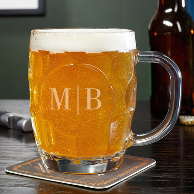 Custom Beer Mugs Britannia Dimple, Set of 2
