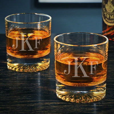 Custom Churchill Whiskey Glasses Pair