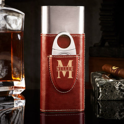 Custom Cigar Travel Case with Cigar Cutter