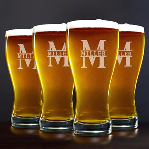 Four Pilsner Glasses - Oakmont