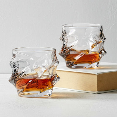 Custom Whiskey Box Set with Sculpted Glasses