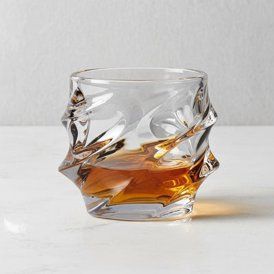 Custom Whiskey Decanter Set with Sculpted Glasses