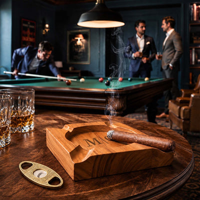 Eastwick Custom Cigar Ashtray - Teak Wood