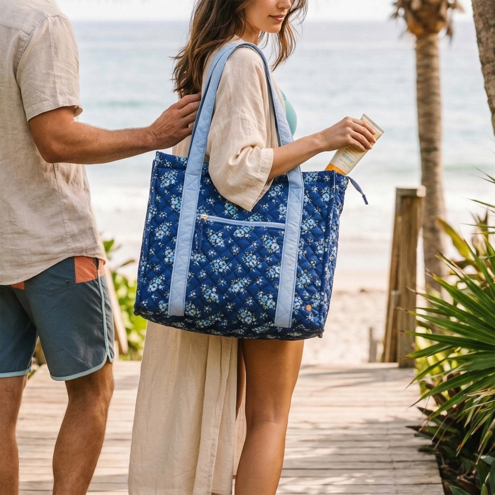 Elarin Quilted Tote Carryall Bag for Women