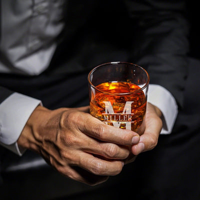Engraved Buckman Whiskey Glasses, Set of 4