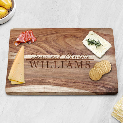 Engraved Custom 15x10x1 Chacuterie Cutting Board