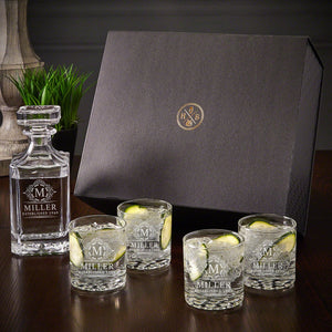 Decanter + Four Glasses + Gift Box
