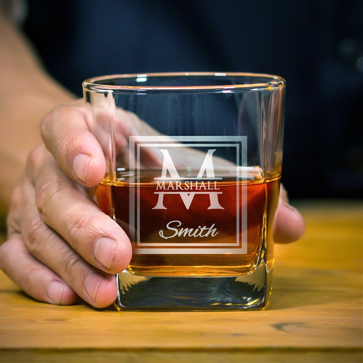Engraved Whisky Decanter Set with Luxury Box - 7pc